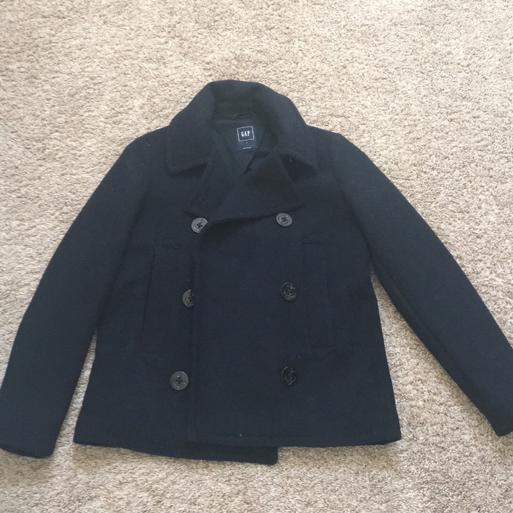 Navy blue, gap, pea coat size small